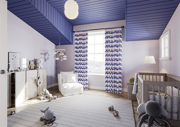 Cloudy Cosmos, Purple Twilight - Made to Measure Curtains - Image 7